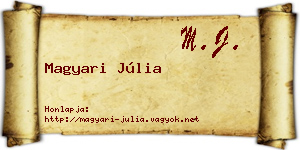 Magyari Júlia névjegykártya